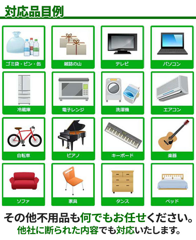 不用品対応品目例